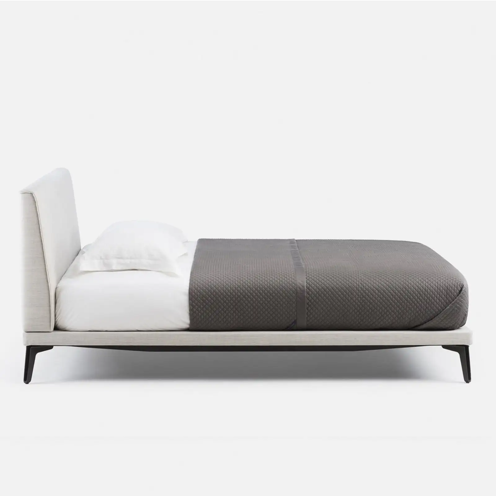 Cama de tecido estofada moderna e minimalista, conjunto de quarto king size, cama queen, mobília para casa, camas de madeira