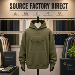 เสื้อฮู้ดฮาโลวีนจากโรงงานโดยตรง พร้อมโลโก้ปั๊มนูนตามสั่ง สำหรับแบรนด์ส่วนตัว สตรีทแวร์ ขายส่ง - Product Image 2