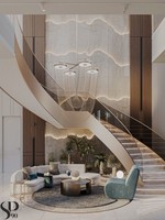 Escalier en colimaçon en acier avec rampe courbée au toucher doux, rembourrage en mousse haute densité, escalier courbé