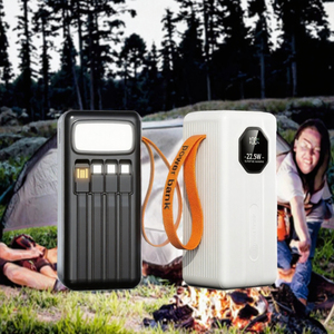 50000mAh Power Bank 22.5W PD Fast Charging Portable <b>Charger</b> With Built-in <b>Cable</b> LED Display for Outdoor Travel - Product Image 3