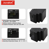 Jiangtek DRP-100-12 100W 12V 7.1A Forme en marche d'onde -40 ° Alimentation à découpage sur rail DIN C Wide Temp OVC III 4000Vac TS-35