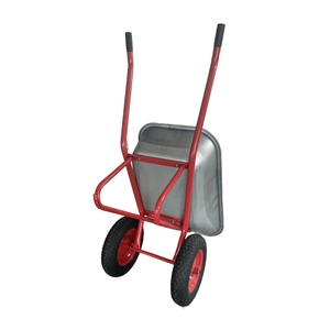 Carretilla resistente de construcción al por mayor WB6417 bandeja metálica de dos ruedas - Product Image 1