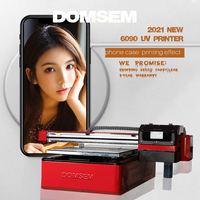 DOMSEM Printer Seni Pernis UV A1 Printer Pereda UV untuk Casing Ponsel Mesin Cetak Timbul Logam PVC Plastik Kulit