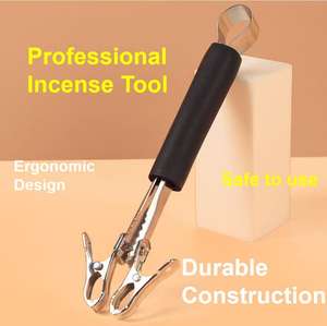 Pinza para Incienso Ergonómica de Doble Cabeza, de Acero Inoxidable, Clásica, Ecológica, Ligera, Diseño Tradicional, Ahorra Esfuerzo, Segura - Product Image 4