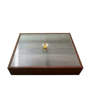 Plateau à fruits secs Jiugongge pour salon, plateau en bois Sigongge pour <span class=keywords><strong>cheminée</strong></span>, plateau à noix, plateau à dim sum avec couvercle - Product Image 2