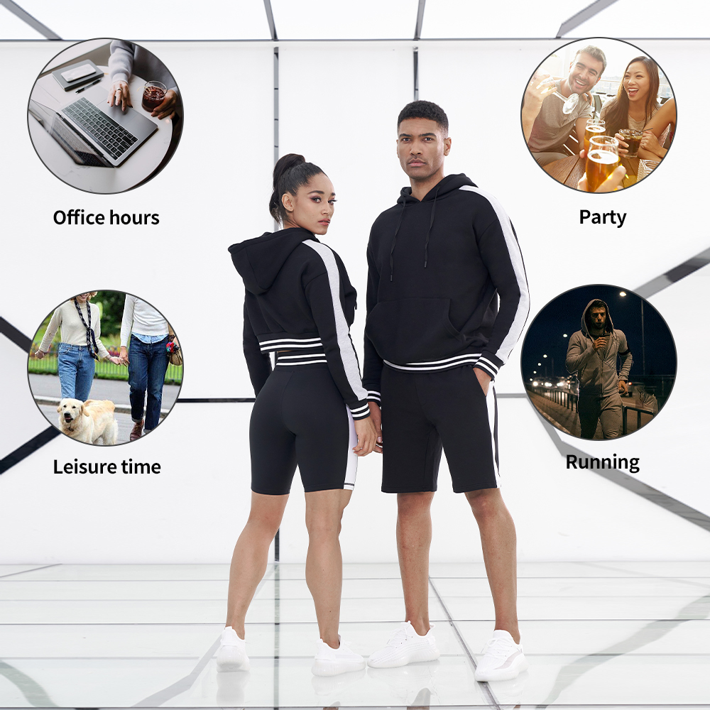 OEM Custom Logo Women Men Fitness Wear Hoodies and Sweat Pants Set Unisex Jogging Wear · image 6