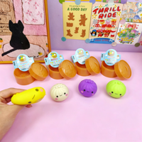 Jouet Squishy Mignon en Forme de Boulette à Rebond Lent, Jouet Anti-Stress à Presser avec Boîte Vapeur pour Enfants et Adultes, Boîte Mystère