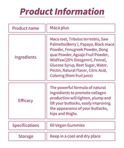 Fabrika fiyat sağlık genel sağlık takviyeleri MACA artı Gummies - Product Image 4