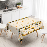 Nappe en plastique fluorescente pour fête Glow Party, motif étoiles et cercles, design graffiti, couverture de table à lumière noire pour anniversaires et fournitures de fête