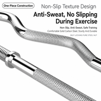 Barre d'haltères à poignée courte, droite et EZ-Curl, pour développé couché, soulevé de terre, squat, entraînement de force, équipement de gym