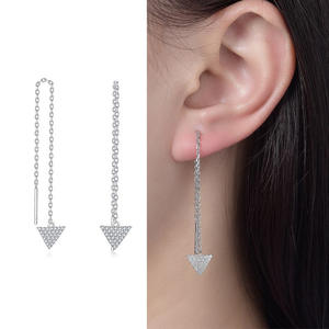 Pendientes Triangulares de Plata para Mujer, Joyería de Moda - Product Image 5