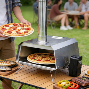 Mini <span class=keywords><strong>Horno</strong></span> <span class=keywords><strong>de</strong></span> Pizza Portátil <span class=keywords><strong>de</strong></span> <span class=keywords><strong>Leña</strong></span> para el Hogar, <span class=keywords><strong>de</strong></span> Acero Inoxidable, <span class=keywords><strong>con</strong></span> Soporte Plegable, Personalizable, Ecológico y Duradero, para Patio - Product Image 1