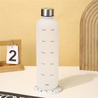 Bouteille d'eau en plastique chic personnalisée de 1000 ml pour étudiants, cadeau promotionnel portable pour le camping, gourde à boire directement, gourde d'eau agréable