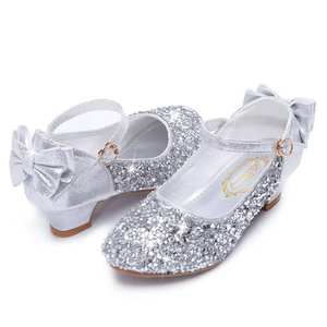 Chaussures de princesse pour petite fille en cuir souple avec décorations en strass pour fête de déguisements pour enfants - Product Image 3