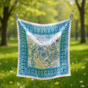 Foulard Quadrato Piccolo Thorn Flower 70x70cm Accessorio Moda Donna - Product Image 2