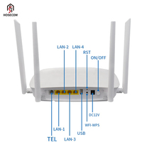 Nuevo Modelo 2025 Hosecom G8503 GPon EPon Modo Dual Adaptativo 4 Puertos USB POTS WiFi6 AX3000 XPon ONU ONT Router IP TCP Módulo FTTH