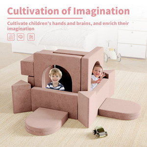 <b>Kids</b> Play Couch 13 Pcs Modular Foam <b>Sofa</b> Set For 0-10 Years Old Children's Educational Toy - Product Image 3