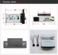 Lecteur MP5 universel 5 pouces pour voiture, montage sur tableau de bord, caméra de recul, stéréo FM, Mirror Link, double ports USB intégrés pour lecteur