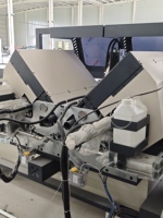 Máquina de corte CNC de doble cabezal para perfiles de aluminio, PVC y UPVC de 450 mm, sierra de doble inglete para ventanas y puertas