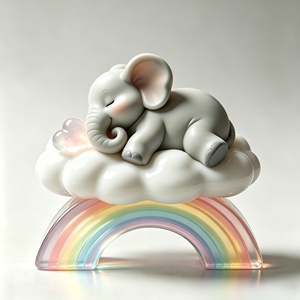 Scultura di <span class=keywords><strong>Elefante</strong></span> Arcobaleno BZY Personalizzabile, <span class=keywords><strong>Grande</strong></span> Decorazione da Esterno o da Tavolo per Arredamento Casa, Scultura in Resina - Product Image 2