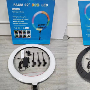 Fournisseur d'usine Anneau lumineux LED multicolore RVB 22 "avec support de téléphone, fille, jeune femme, télécommande de téléphone portable - Product Image 3