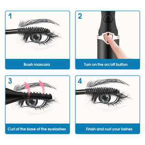 Wholesale Heated Eyelash Curler <b>USB</b> Rechargeable Eyelashes Quick <b>Heating</b> Natural Long Lasting Makeup - Product Image 5