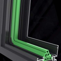 Fenêtre à battant de luxe pour balcon, cadre en alliage d'aluminium renforcé, double vitrage isolant trempé