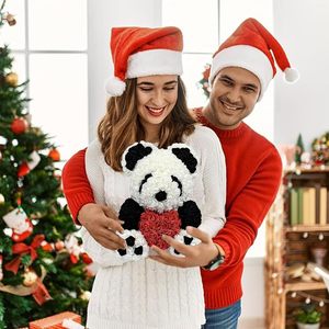 Ours en roses artificielles, ours en fleurs <span class=keywords><strong>éternel</strong></span>les, coffret cadeau pour la Saint-Valentin, la fête des mères, un anniversaire, une remise de diplôme, avec lumière LED - Product Image 2