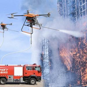 Drone <span class=keywords><strong>de</strong></span> lutte contre <span class=keywords><strong>l</strong></span>'incendie à chargement lourd, type <span class=keywords><strong>de</strong></span> mouillage par tuyau d'eau, extérieur les flammes sur une large zone - Product Image 1