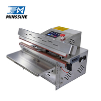آلة تغليف فراغي كهربائية أوتوماتيكية سهلة الاستخدام من MINSSINE EV-508 مع ضمان لمدة عام لتغليف الأطعمة والمواد الكيميائية