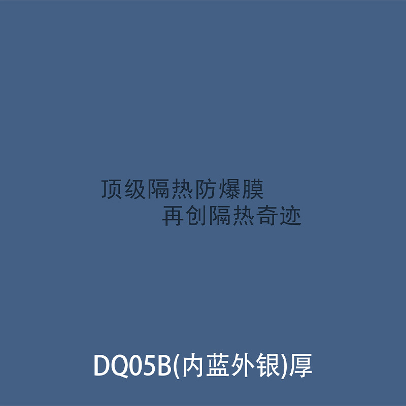 Dq05b intérieur bleu extérieur argent épais - 1,52 m*30 m