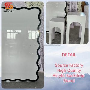 Suave venta al por mayor blanco acrílico Pvc champán soporte de pared hierba boda soporte de exhibición Prosecco pared champán soporte para boda - Product Image 2