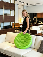 Coussin de siège circulaire en TPE respirant, amovible, lavable, anti-acariens pour chaise de bureau et maison
