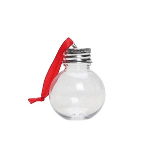 ChristmasTree Ornament Fillable Booze Water Bottle Bulbs Shape <b>Plastic</b> Clear Christmas Ball Pendant Home Party Decor - Product Image 1
