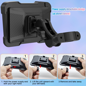 5 "IPS màn hình cảm ứng không thấm nước xe máy di động không dây Carplay & Android Màn hình tự động GPS navigation cho xe máy - Product Image 3