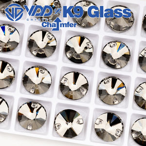 VDRivoli S103ブラックダイヤモンドK9最高品質のガラスがラインストーンに縫い付けられています衣服のウェディングドレス用のクリスタルフラットバック縫製石 - Product Image 5