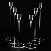 Porte-bougie électronique moderne en acrylique transparent, bon prix, décorations de table pour les fêtes d'anniversaire, centres de table de mariage