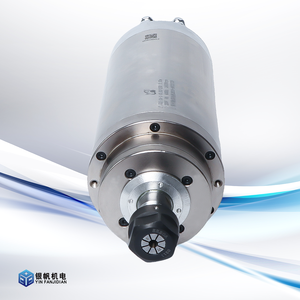 Husillo de máquina herramienta 3KW 220V 400Hz ER20 24000rpm Motor de husillo CNC de alta velocidad refrigerado por agua redondo - Product Image 4