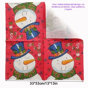 Chất Lượng Cao 2-Ply Cocktail Bữa Ăn Tối Khăn Giấy Cổ In Khăn Ăn Cho Giáng Sinh Túi Phong Cách - Product Image 4