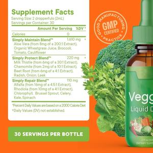 פירות וירקות טיפות ירקות תוסף איזון רב ויטמין מינרלים של פירות וירקות תומך ברמות האנרגיה טיפות נוזלי - Product Image 5