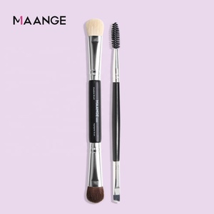 MAANGE <span class=keywords><strong>precio</strong></span> al por mayor 2 uds <span class=keywords><strong>brochas</strong></span> de sombra de <span class=keywords><strong>ojos</strong></span> de doble extremo logotipo personalizado delicado juego de <span class=keywords><strong>brochas</strong></span> de maquillaje - Product Image 1