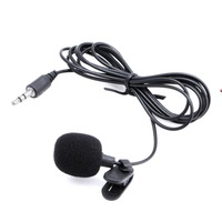 Microphone audio professionnel pour voiture, prise jack 3,5 mm, microphone stéréo mini filaire externe pour autoradio DVD, 3 m de long