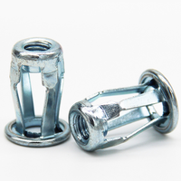 Inserts filetés en acier inoxydable, écrous aveugles pour manchon mural creux, tête à bride, écrou araignée