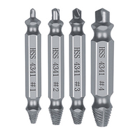 Royal Sino HSS 4341 extracteur De vis 1 à 4 # extracteur De vis endommagé ensemble d'extraction De tournevis