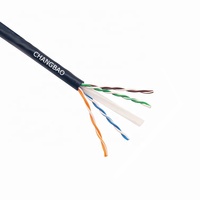 Cable LAN UTP Cat5e/Cat6/Cat6a CHANGBAO - 4 Pares 23AWG 305m Rollo, Cable Ethernet de Alta Velocidad para Exteriores para Cableado Comercial