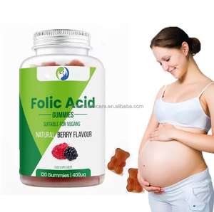 Supplément gommeux d'acide folique et de zinc de marque privée Ausreson Vitamine B12 végétalien Gummies d'acide folique pour les femmes prénatales - Product Image 1