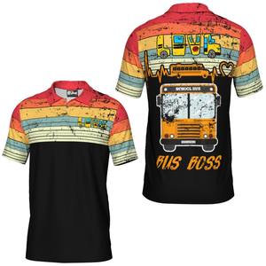 Vente en gros Été Automne Manches Courtes Aloha Chemise Nouveau Style Polynésien <span class=keywords><strong>Chauffeur</strong></span> d'Autobus <span class=keywords><strong>Scolaire</strong></span> Imprimé Tropical pour <span class=keywords><strong>Chauffeur</strong></span> d'Autobus Enseignants - Product Image 1