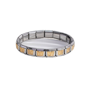 Modular Bracelet Stainless Steel Geometric Butterfly Design Unisex Jewelry Accessory - Product Image 5