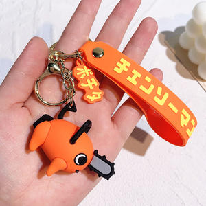 Nuevas figuras de Chainsaw Man en 3D, llaveros ligeros de PVC de 8 cm, mosquetón, colgante de dibujos animados para bolso, accesorios para coche para fans - Product Image 3