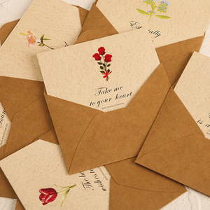Yueyang Fresh Leaf Eco-friendly Digital Printed Special Paper Greeting Card New Flower Design Thanksgiving Birthday Card Gift